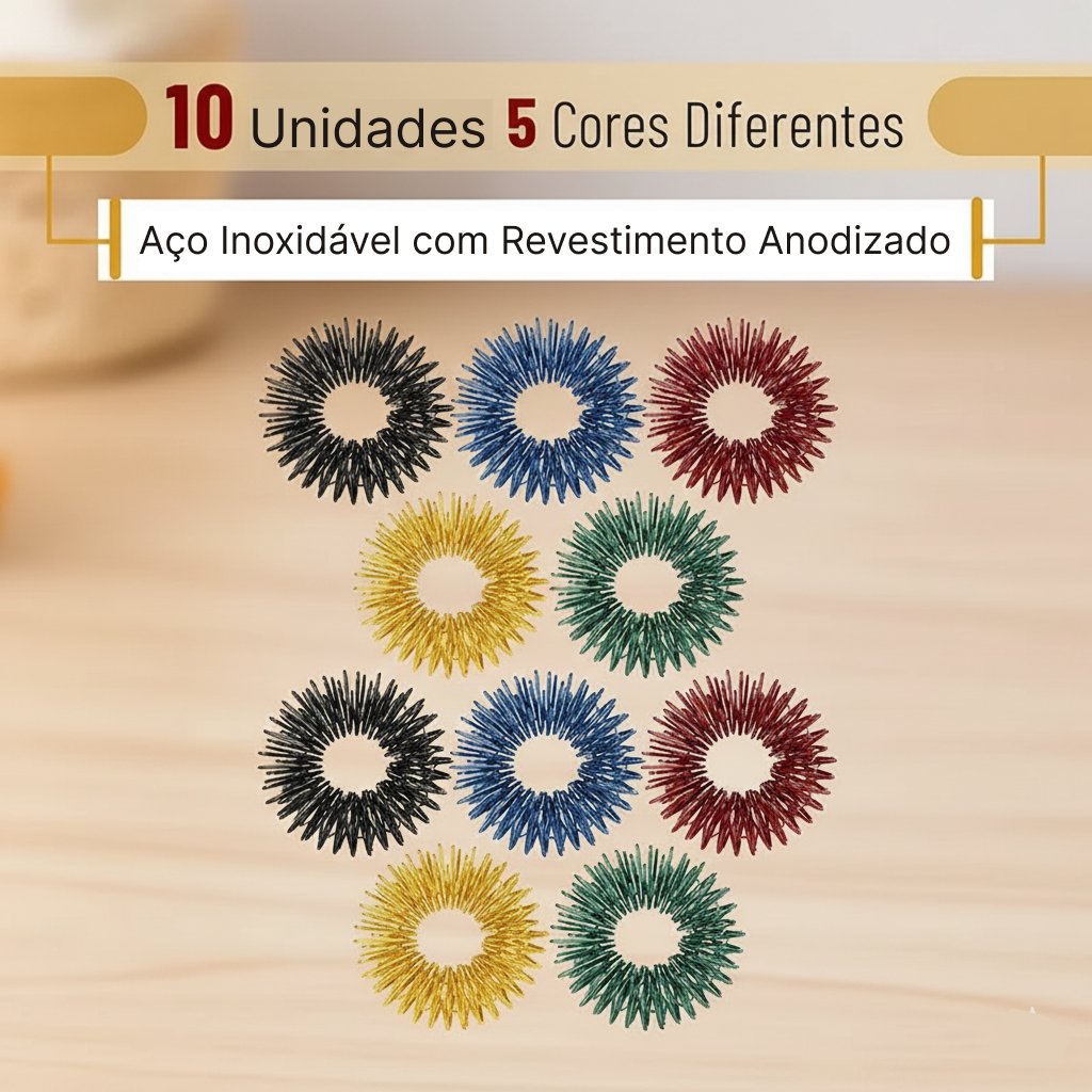 Anel Sensorial Antiestresse - 10 unidades