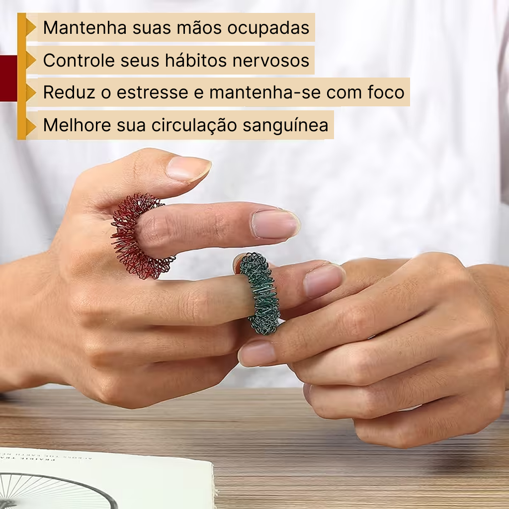 Anel Sensorial Antiestresse - 10 unidades
