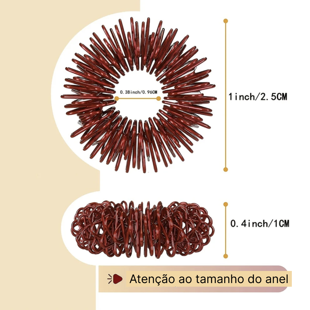 Anel Sensorial Antiestresse - 10 unidades