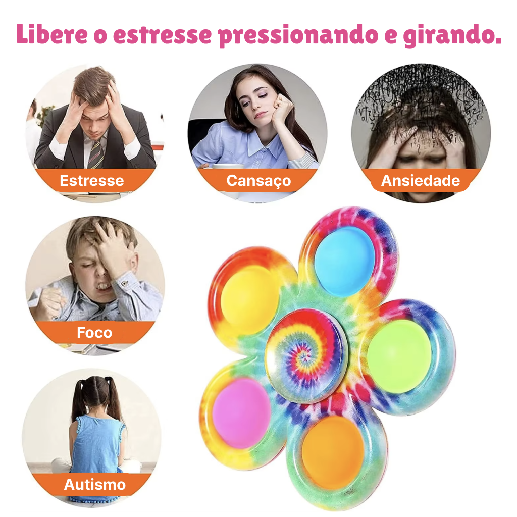 Spinner Pop Color™ | Fidget Sensorial Anti-Estresse