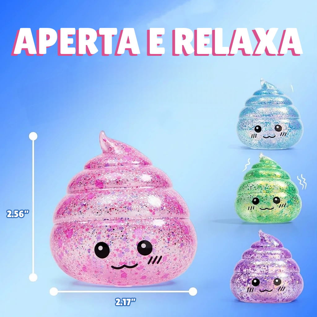 Squishy Glitter Poo™ | Aperte, Relaxe e Sorria