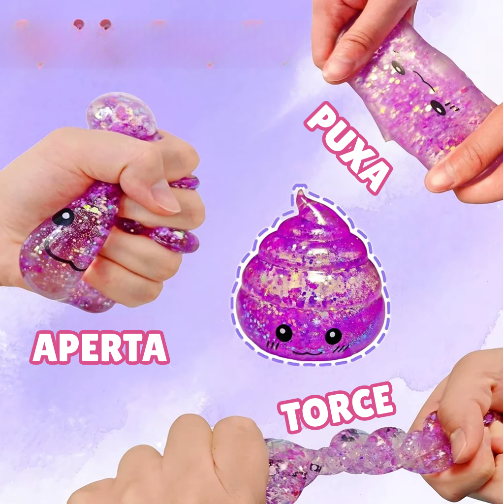 Squishy Glitter Poo™ | Aperte, Relaxe e Sorria